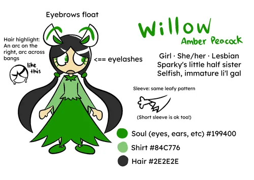 willow reference sheet willow reference sheet