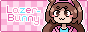Lazer-Bunny button